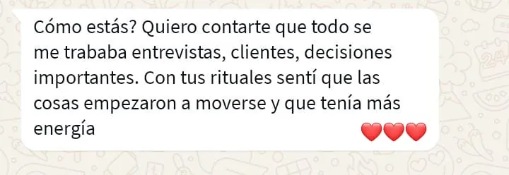 Testimonio sobre rituales